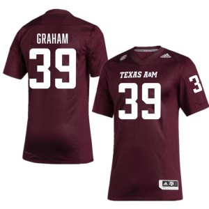 Adam Graham Aggies College Football Game Men #39 Jerseys - Maroon