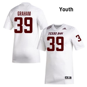 Adam Graham Texas A&M Aggies College Football Stitched Youth #39 Jersey - White
