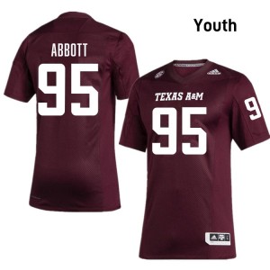 Alex Abbott Texas A&M Youth Alumni #95 College Football Jersey - Maroon