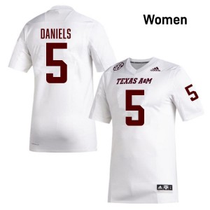 Amari Daniels Aggies Womens #5 College Football 2025 Jerseys - White