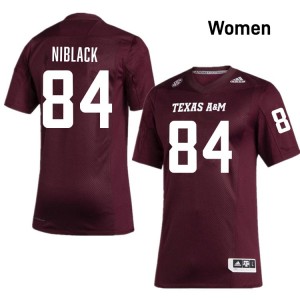 Amari Niblack Texas A&M Aggies College Football Player #84 Women's Jersey - Maroon