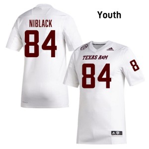 Amari Niblack Texas A&M University #84 College Football Youth Stitched Jersey - White