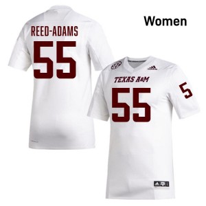 Ar'maj Reed-Adams TAMU College Football #55 Player Women's Jersey - White