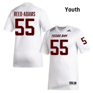 Ar'maj Reed-Adams Aggies University #55 Youth College Football Jerseys - White