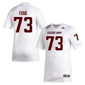 Ashton Funk Texas A&M Aggies College Football #73 Official Men's Jerseys - White