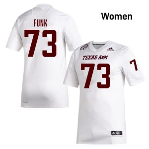 Ashton Funk Texas A&M Aggies Womens High School College Football #73 Jersey - White