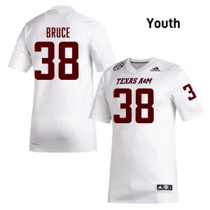 Benjamin Bruce Aggies #38 Player Youth College Football Jerseys - White