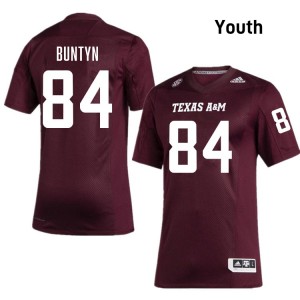 Blake Buntyn Texas A&M University College Football Embroidery Youth #84 Jerseys - Maroon