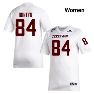 Blake Buntyn Aggies Embroidery College Football Women #84 Jersey - White