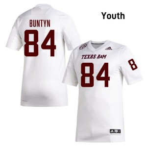 Blake Buntyn Texas A&M University #84 College Football Youth Player Jerseys - White