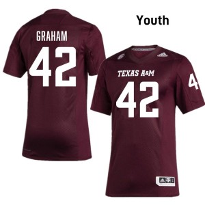 Boomer Graham Texas A&M Aggies College Football Alumni Youth #42 Jerseys - Maroon
