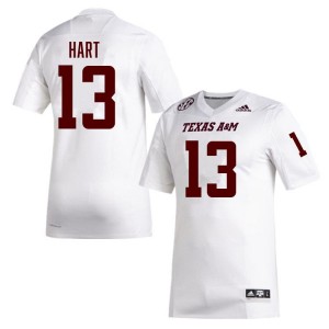 Brady Hart Aggies Mens College Football #13 Player Jerseys - White