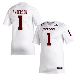 Bryce Anderson Texas A&M Aggies Men #1 College Football Official Jerseys - White