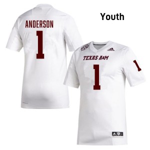 Bryce Anderson Texas A&M College Football Replica Youth #1 Jersey - White