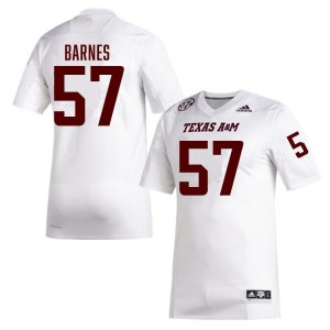 Bryce Barnes Texas A&M Aggies #57 High School Men's College Football Jersey - White