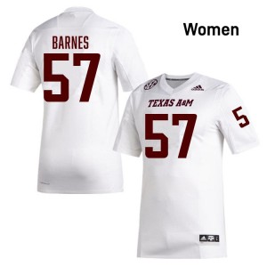 Bryce Barnes TAMU #57 Women College Football Player Jersey - White