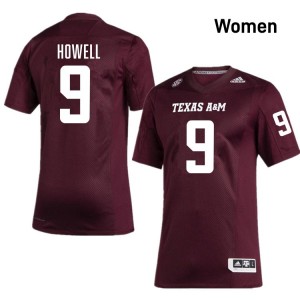 Cashius Howell TAMU Official College Football Women #9 Jerseys - Maroon