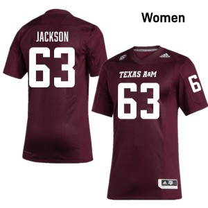Chance Jackson Texas A&M Aggies #63 2025 Women College Football Jersey - Maroon