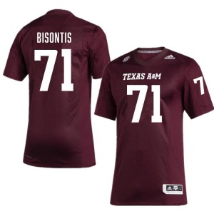 Chase Bisontis TAMU #71 College Football Mens NCAA Jerseys - Maroon