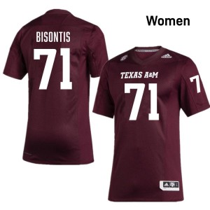 Chase Bisontis TAMU Alumni College Football Women #71 Jersey - Maroon