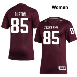 Chase Burton TAMU #85 Womens Replica College Football Jerseys - Maroon