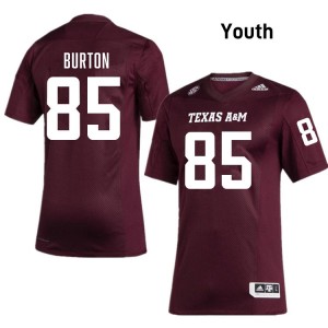 Chase Burton Aggies Youth 2025-26 #85 College Football Jersey - Maroon