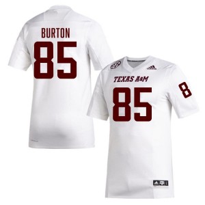Chase Burton Texas A&M Aggies College Football #85 Men Embroidery Jersey - White