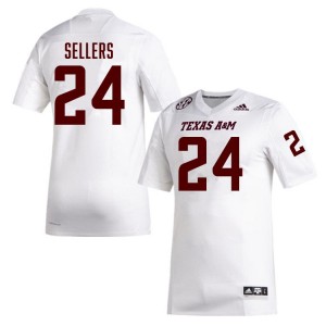 Cobey Sellers TAMU Men Player College Football #24 Jerseys - White