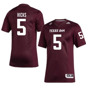 DJ Hicks Texas A&M University Mens Official #5 College Football Jerseys - Maroon