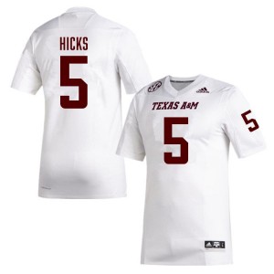 DJ Hicks Aggies Men #5 College Football 2025-26 Jersey - White