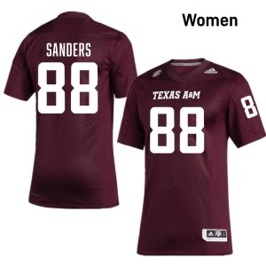 DJ Sanders Texas A&M University Replica #88 Women's College Football Jerseys - Maroon