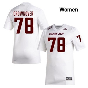 Dametrious Crownover TAMU #78 College Football Women 2025-26 Jerseys - White