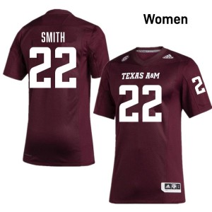 EJ Smith Texas A&M Aggies High School Womens #22 College Football Jersey - Maroon