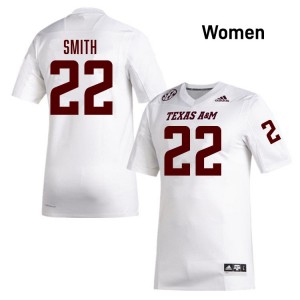 EJ Smith Texas A&M University #22 Women's Replica College Football Jerseys - White