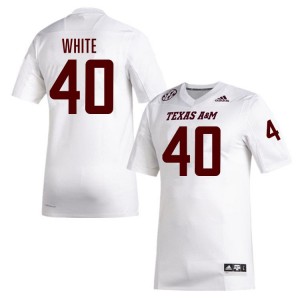 Gray Evans Texas A&M University #40 College Football 2025-26 Men's Jersey - White