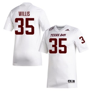 Isaiah Willis Texas A&M University Alumni #35 Men's College Football Jerseys - White