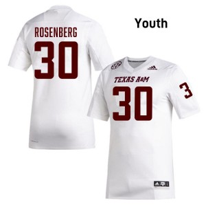 JR Rosenberg Texas A&M University Youth Limited #30 College Football Jerseys - White