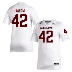 Jackson Graham TAMU College Football #42 2025 Men's Jersey - White