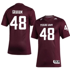 Jacob Graham Aggies #48 Mens Official College Football Jersey - Maroon
