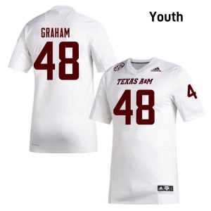 Jacob Graham Texas A&M Youth Limited #48 College Football Jersey - White