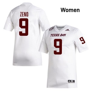 Jacob Zeno Aggies Women #9 College Football Player Jersey - White