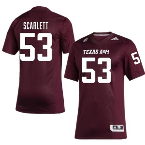Jadon Scarlett Aggies #53 Stitched Mens College Football Jersey - Maroon