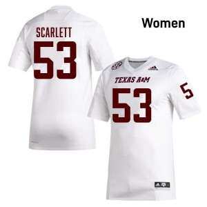 Jadon Scarlett Texas A&M Aggies College Football Alumni Womens #53 Jerseys - White