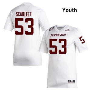 Jadon Scarlett TAMU College Football Youth Replica #53 Jersey - White