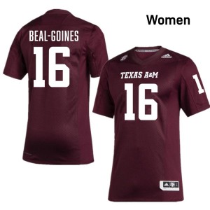 Jamar Beal-Goines Texas A&M High School Womens #16 College Football Jerseys - Maroon