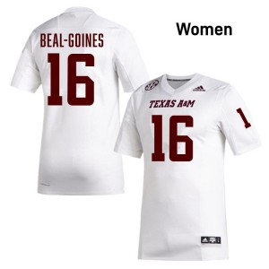 Jamar Beal-Goines Aggies Women's College Football #16 High School Jerseys - White