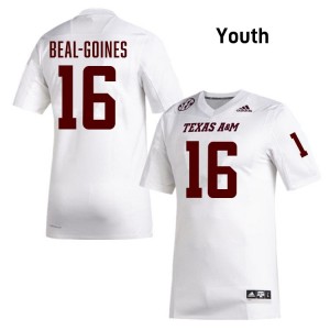 Jamar Beal-Goines Texas A&M University Youth College Football #16 Replica Jerseys - White