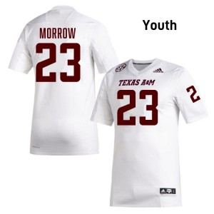 Jamarion Morrow TAMU Youth #23 College Football Stitched Jersey - White
