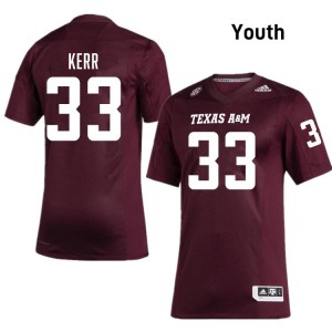 Jarred Kerr TAMU College Football University #33 Youth Jersey - Maroon