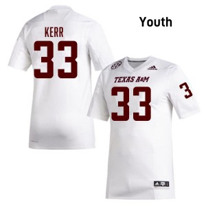 Jarred Kerr TAMU #33 College Football Youth Alumni Jersey - White